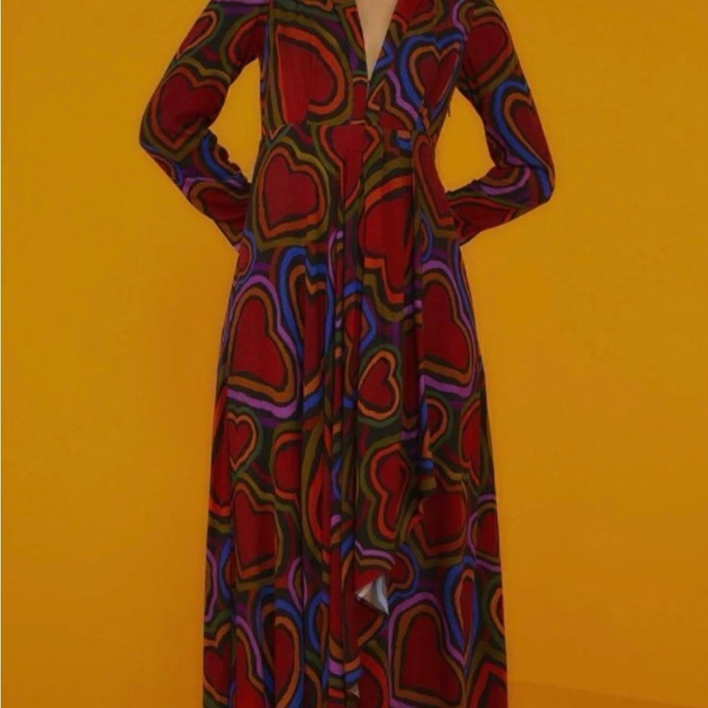 FARM Rio Vibrant Heart Long Sleeve Dress - Picture 3 of 12